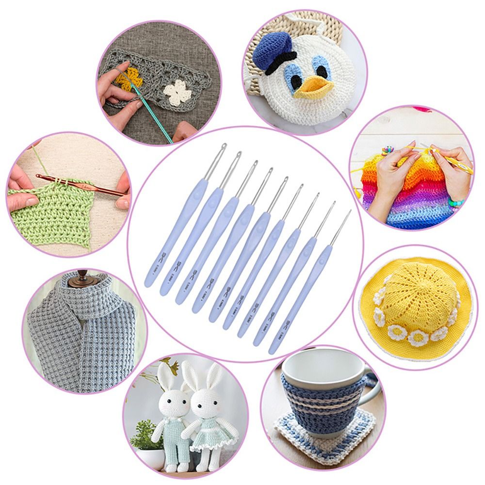 Gardening Tools Long Handle - DIY Stricknadeln mit Weichgriff aus Aluminium,