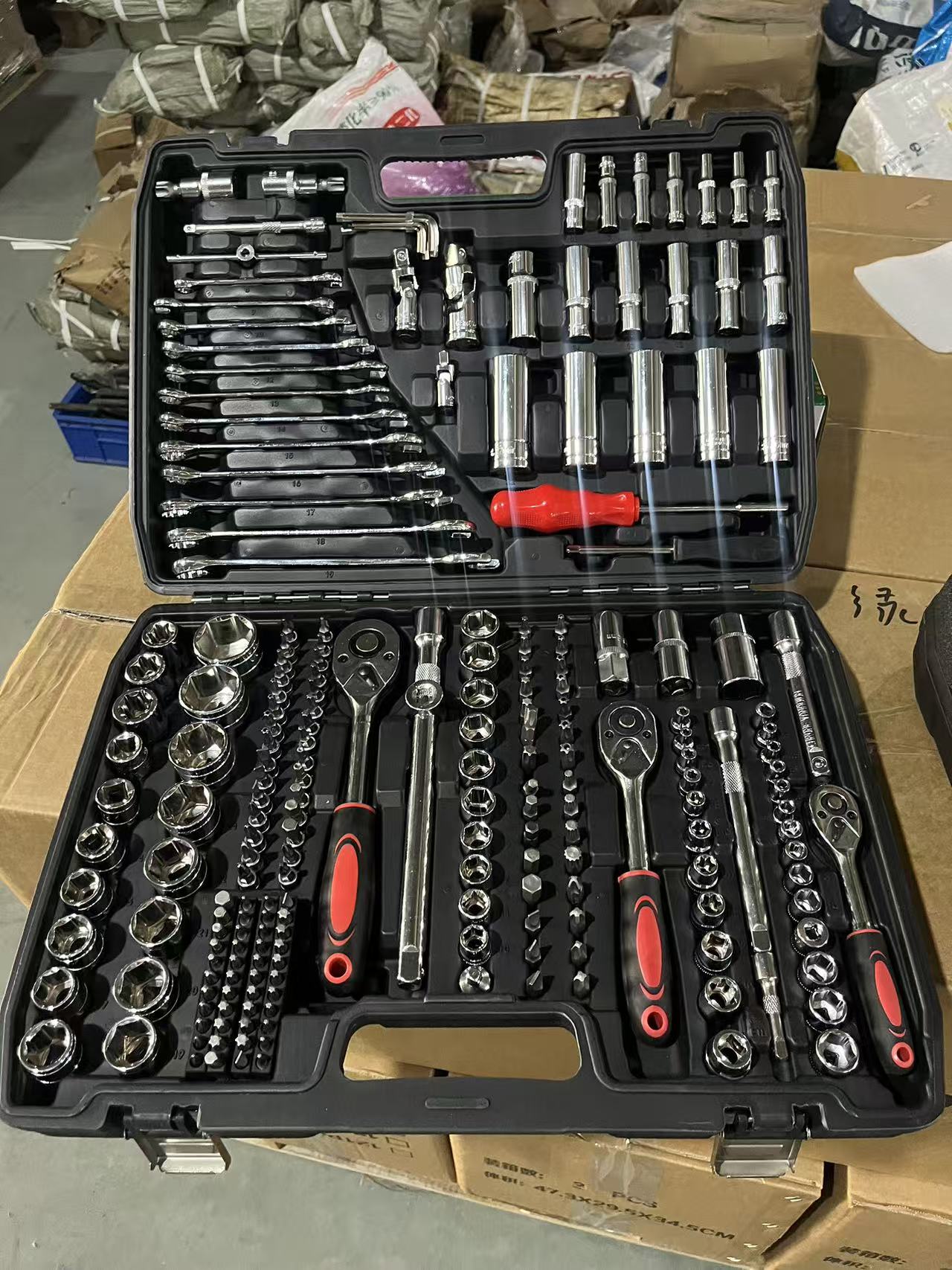 Gardening Tools Set - 216-teiliges DIY Auto-Reparatur-Werkzeugset Handkraftbetriebener Ratschenschlüsselsatz OEM