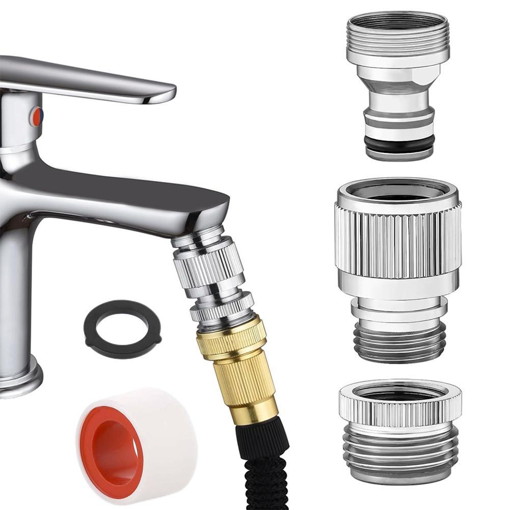 Gardening Tool Diy - Wasserhahn-Adapter-Set für Gartenschläuche und Duschanschluss, Schnellanschlüsse,