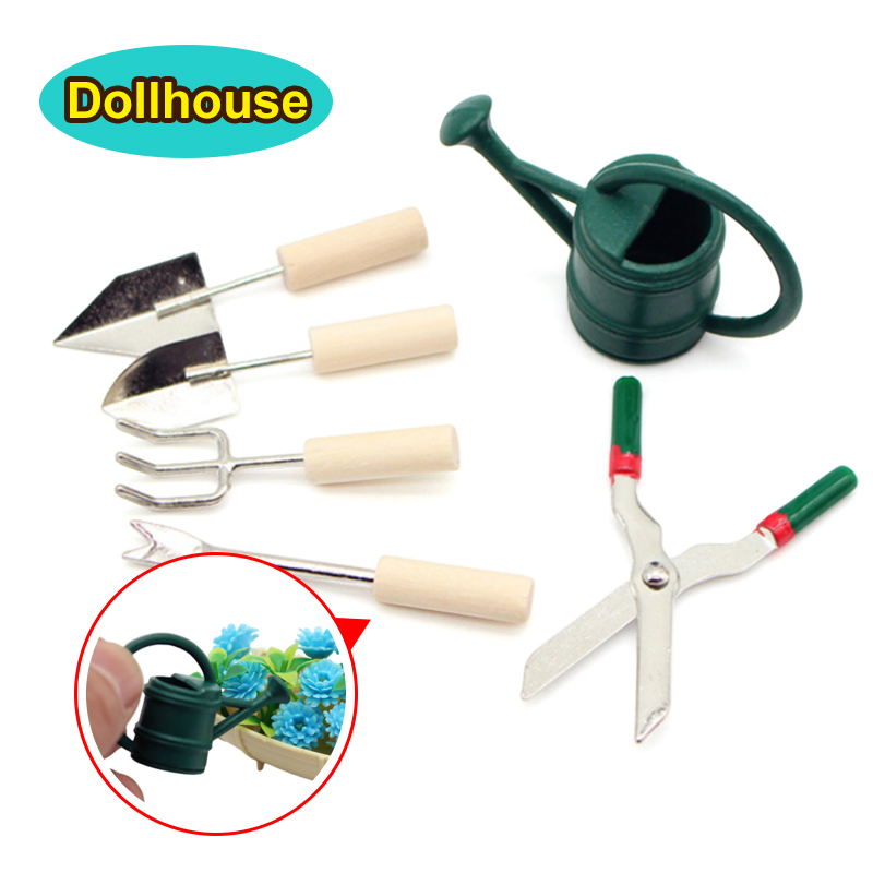 Gardening Tools Set - 1/12 Puppenhaus Simulation Gießkanne Spaten Schere