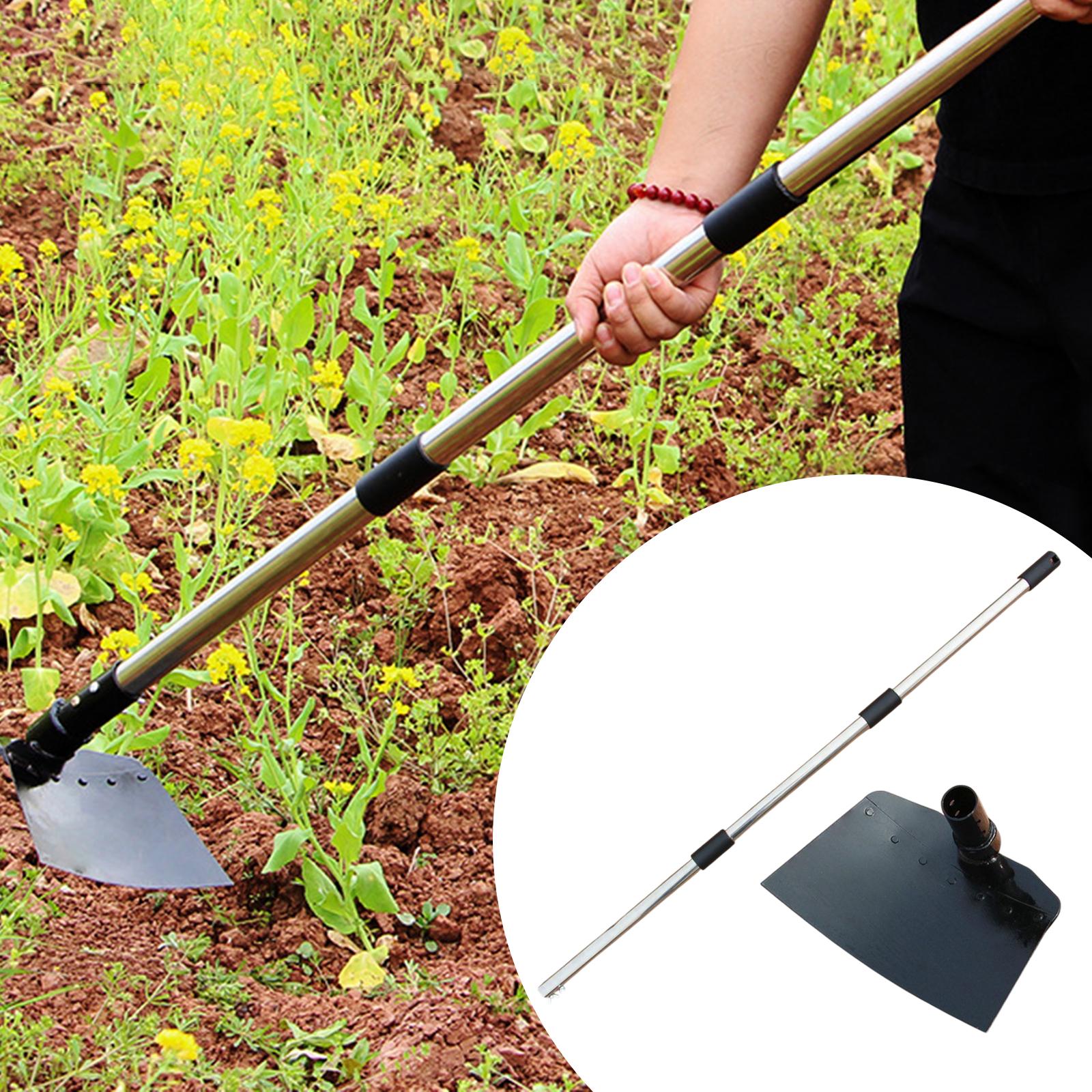 Gardening Tools Long - Unkraut-Sichelhacke, verstellbarer langer Griff, stehendes Unkrautwerkzeug,