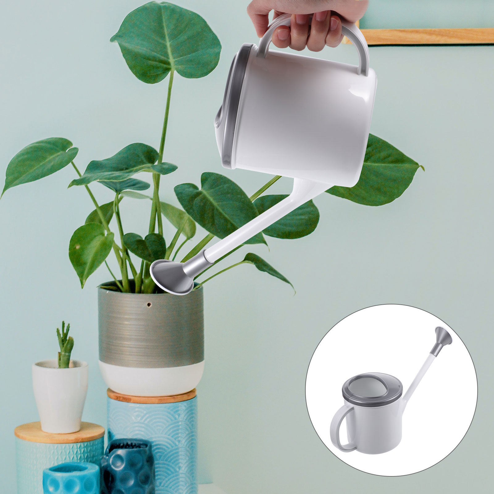 Watering Can Long Spout - Haushalts-Gießkanne mit langem Ausguss, stabile Kunststoff-Gießkanne,