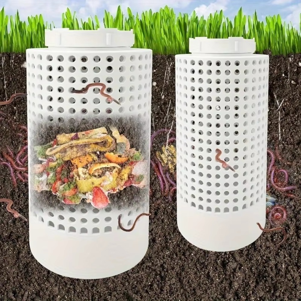 Compost Bin - 1 Stück Platzsparender PVC-Wurmkompostbehälter für kleine