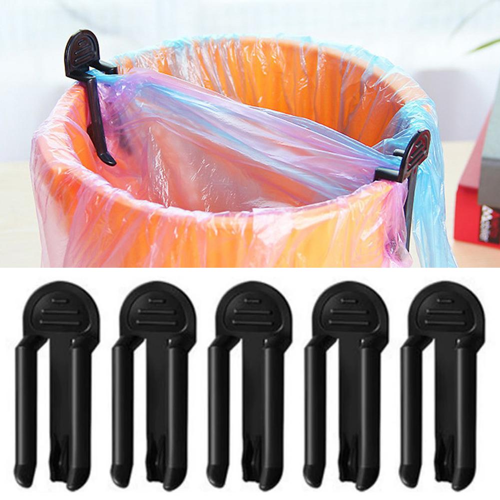 Compost Bin - 2/5 Stück Plastik-Müllbeutelklammer, fester Abfallbehälter-Beutelhalter, Müllklammer,