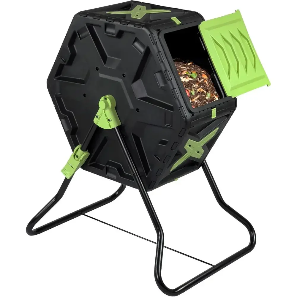 Compost Bin - Drehbarer 21-Gallonen Outdoor-Komposter - BPA-frei, Wetterbeständig