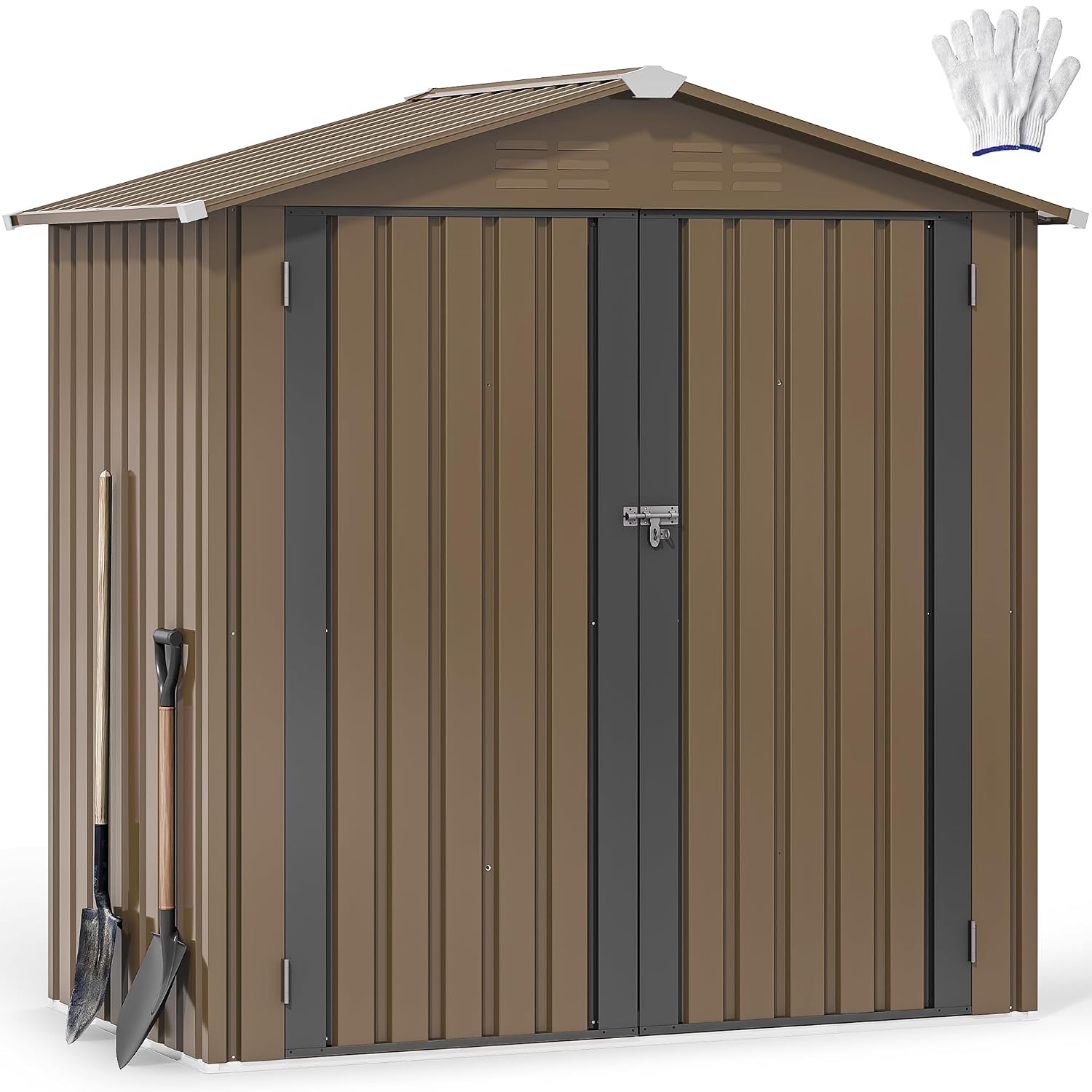 6x4ft Metall-Gartenhaus, wasse – Gardening Tools Set Bewertung und Preis