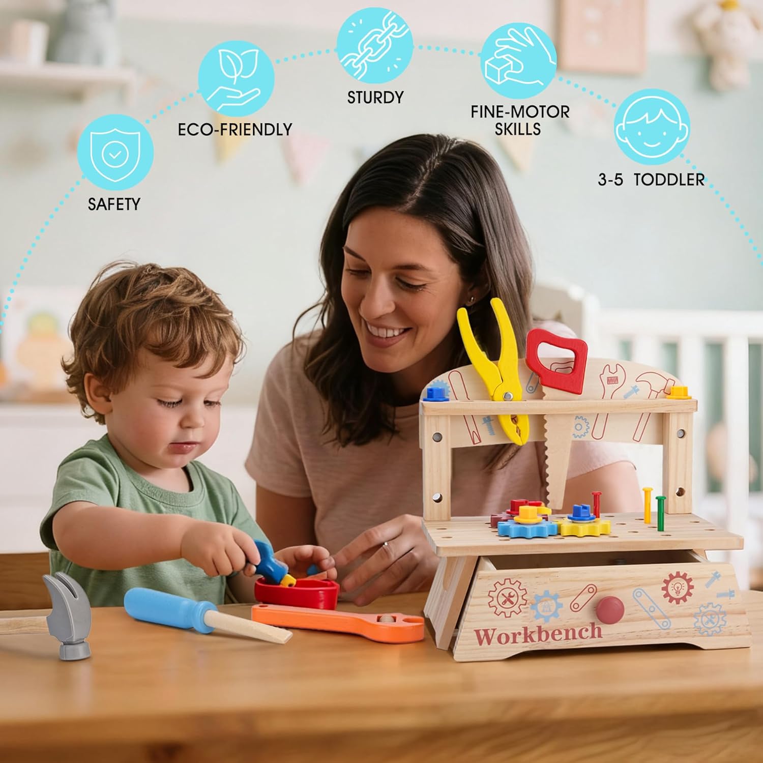 Holzwerkzeugbank für Kinder, M – Gardening Tools Girls Bewertung und Preis