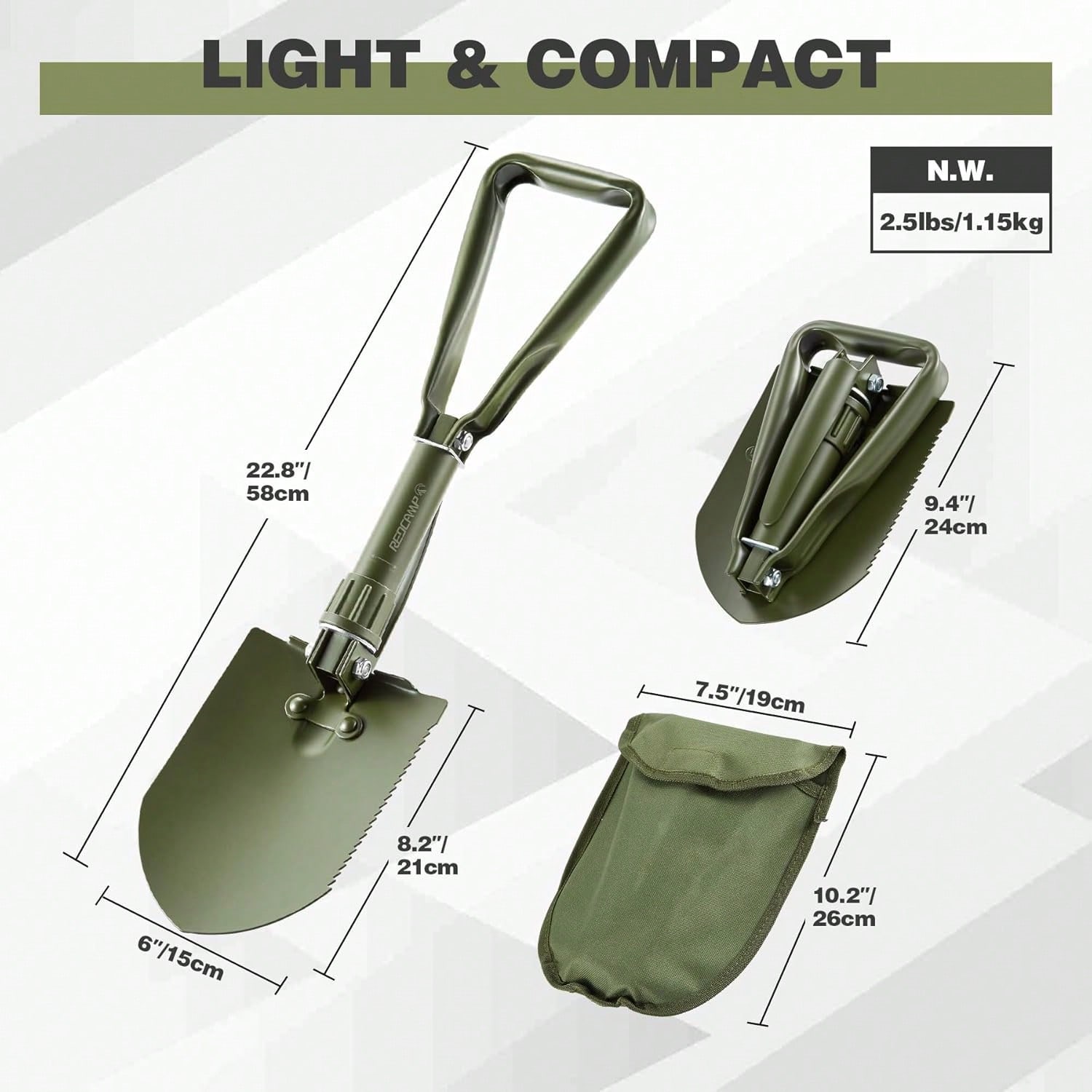 23 Zoll Klappbare Campingschau – Gardening Tools Green Bewertung und Preis