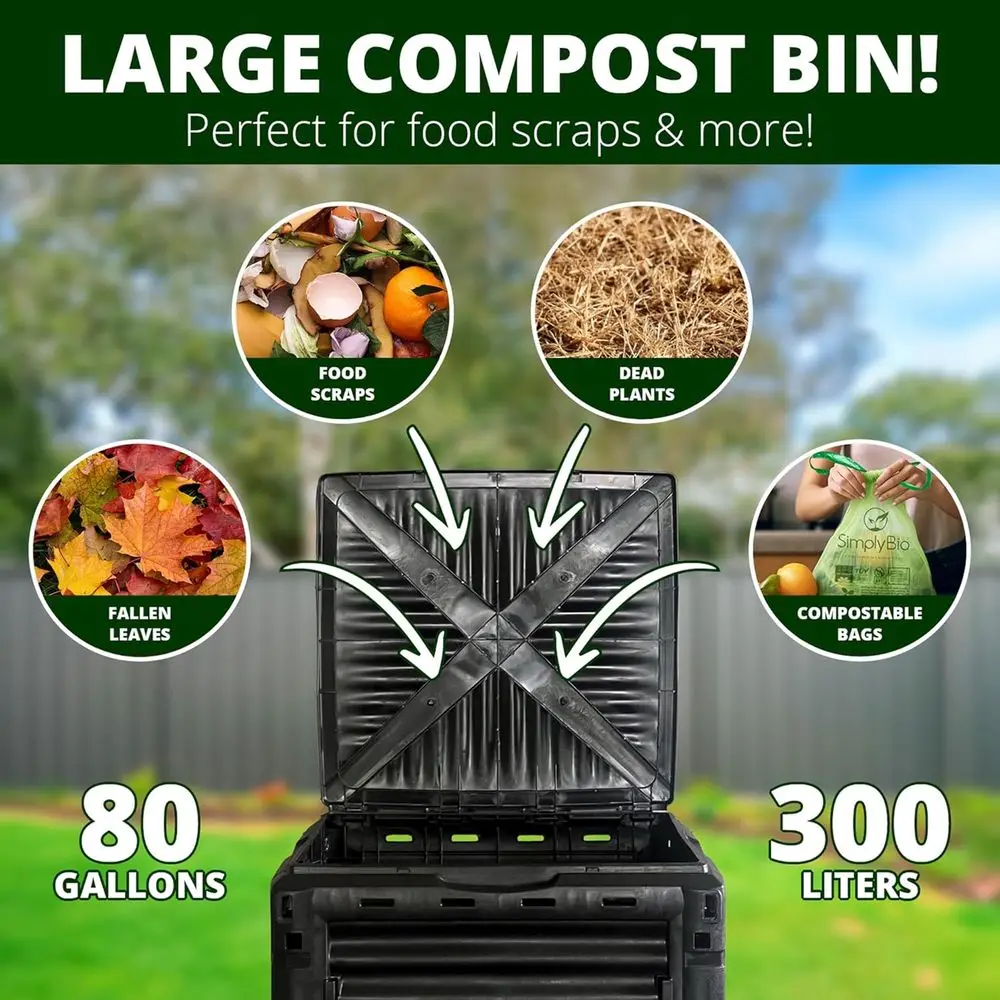 80-Gallonen Großer Outdoor-Kom – Compost Bin Bewertung und Preis