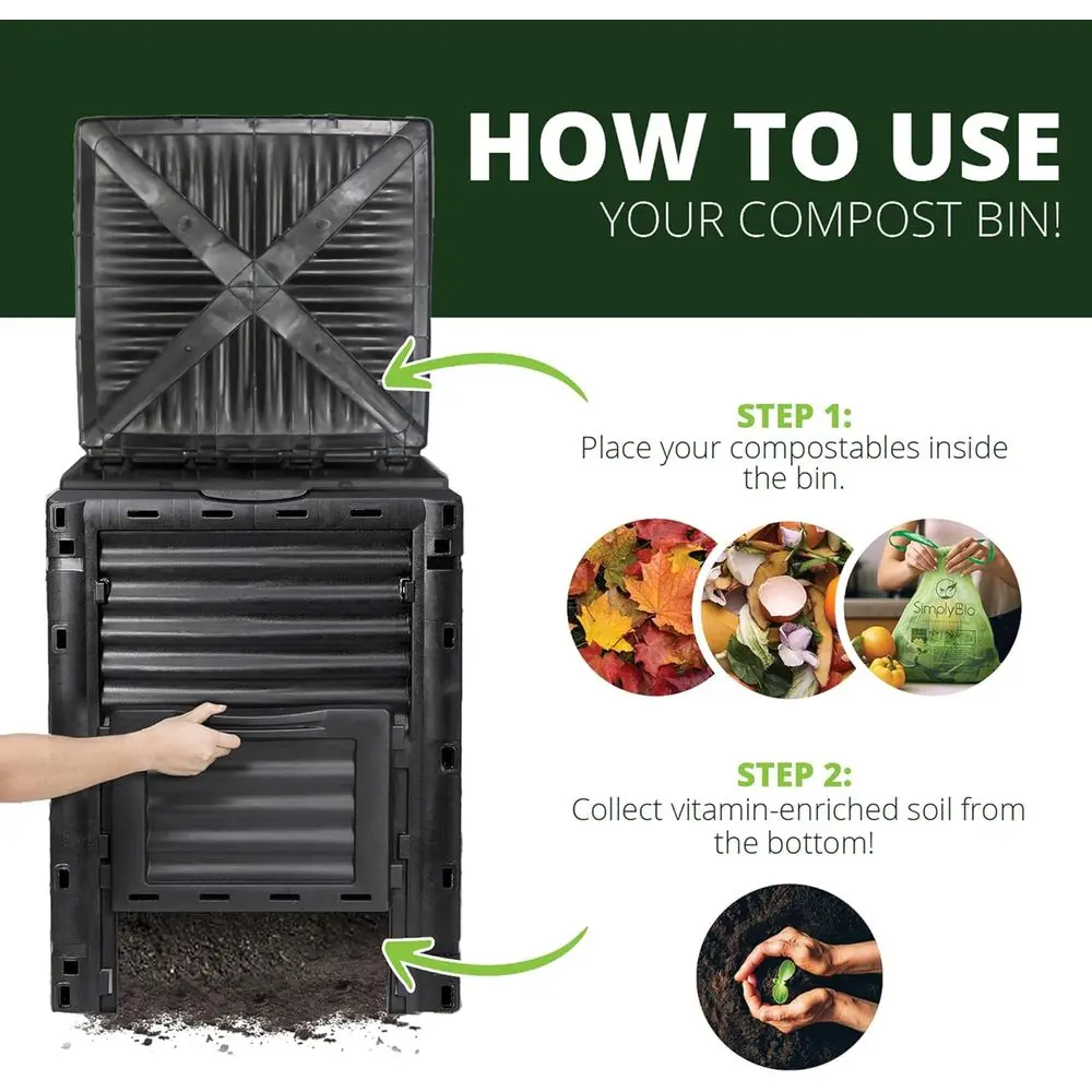 80-Gallonen Großer Outdoor-Kom – Compost Bin Bewertung und Preis