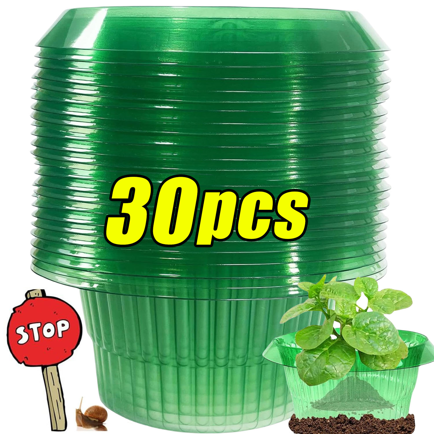1/30 Stück Pflanzenschutzringe – Gardening Tools Green Bewertung und Preis