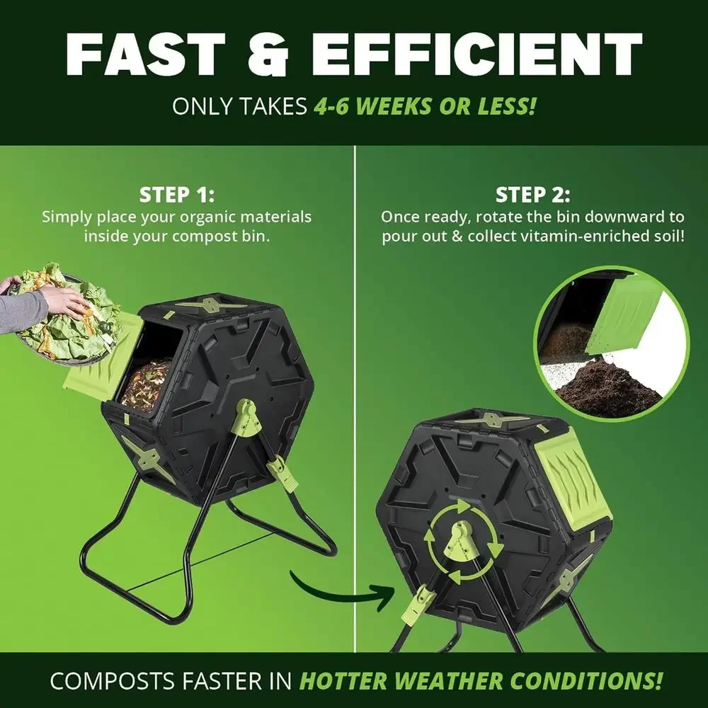 Drehbarer 21-Gallonen Outdoor- – Compost Bin Bewertung und Preis
