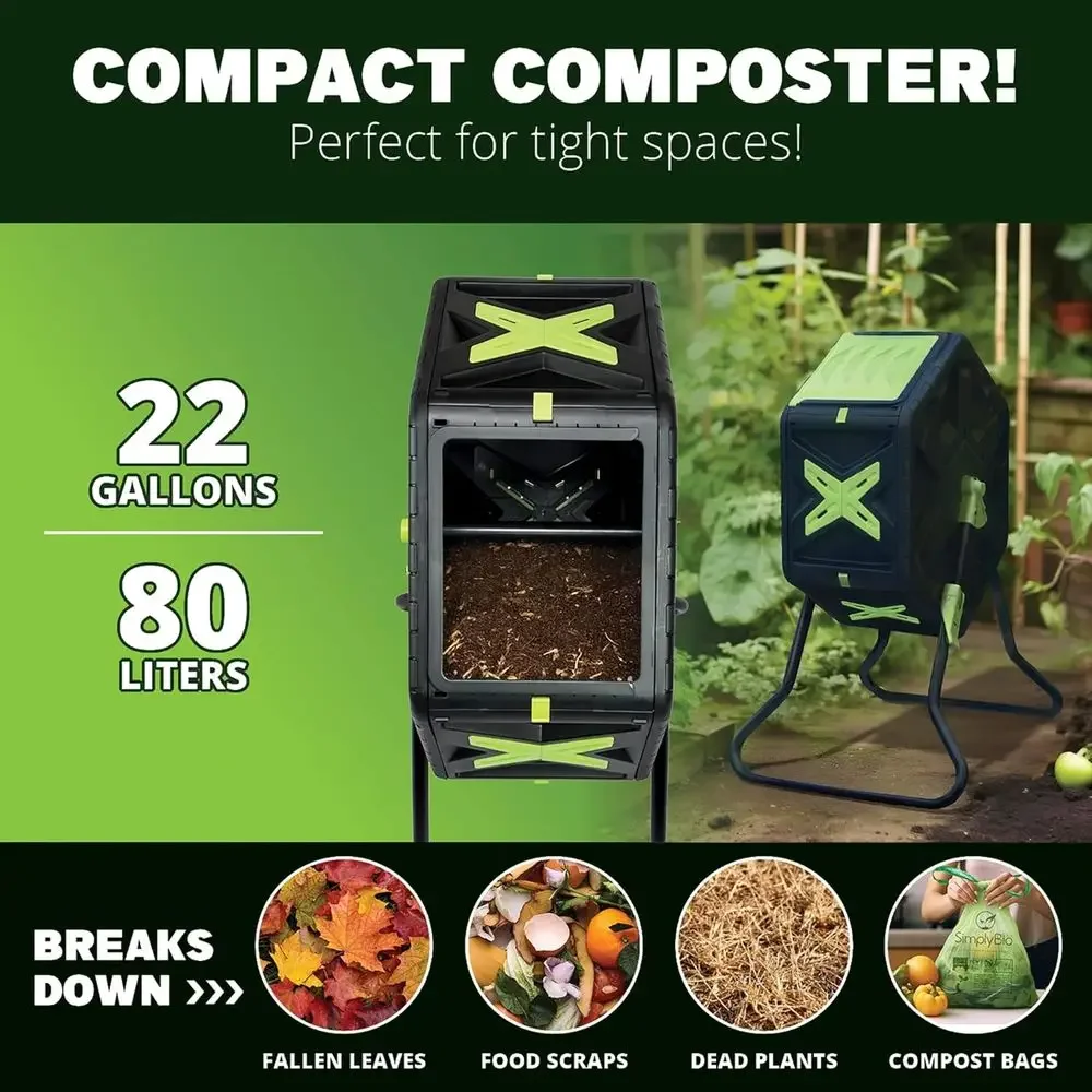 Drehbarer 21-Gallonen Outdoor- – Compost Bin Bewertung und Preis